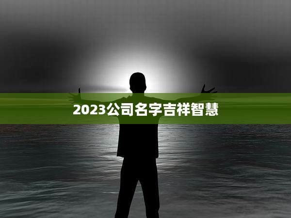 2023公司名字吉祥智慧