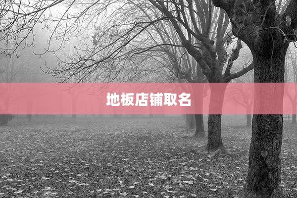 地板店铺取名