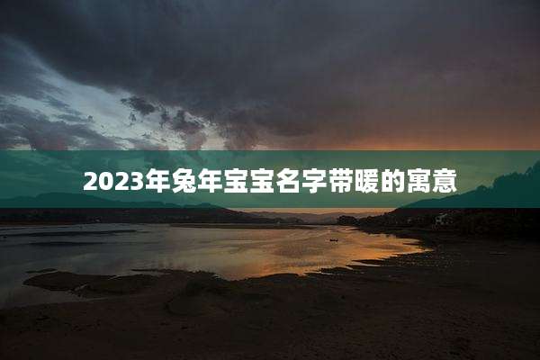 2023年兔年宝宝名字带暖的寓意