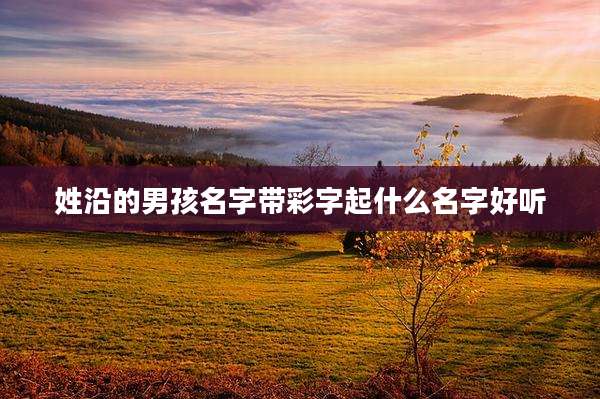 姓沿的男孩名字带彩字起什么名字好听