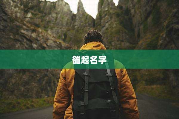 雒起名字