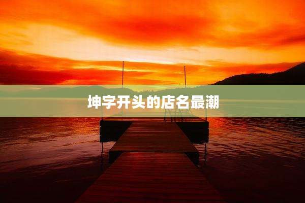 坤字开头的店名最潮
