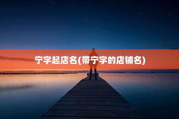 宁字起店名(带宁字的店铺名)