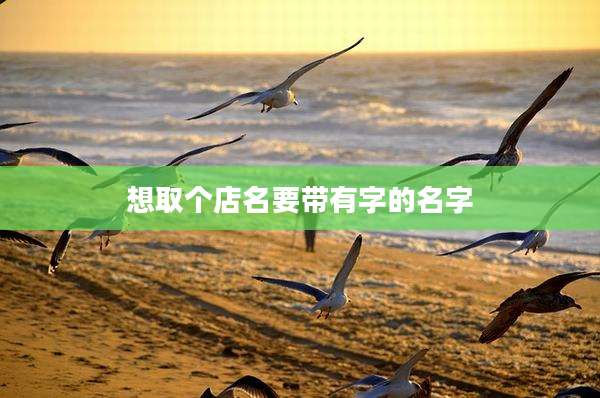 想取个店名要带有字的名字
