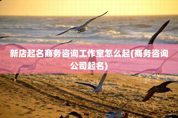 新店起名商务咨询工作室怎么起(商务咨询公司起名)