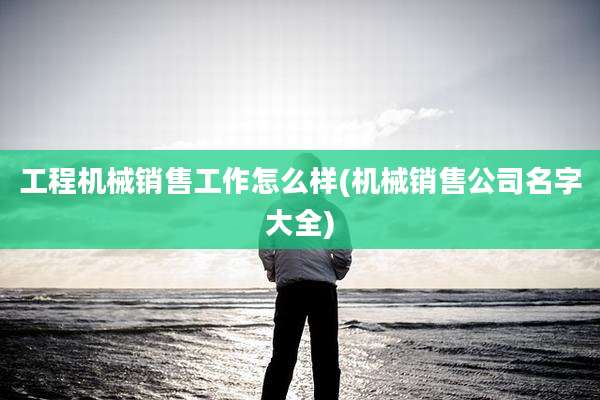 工程机械销售工作怎么样(机械销售公司名字大全)