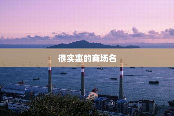 很实惠的商场名