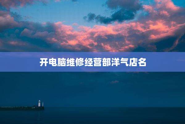 开电脑维修经营部洋气店名