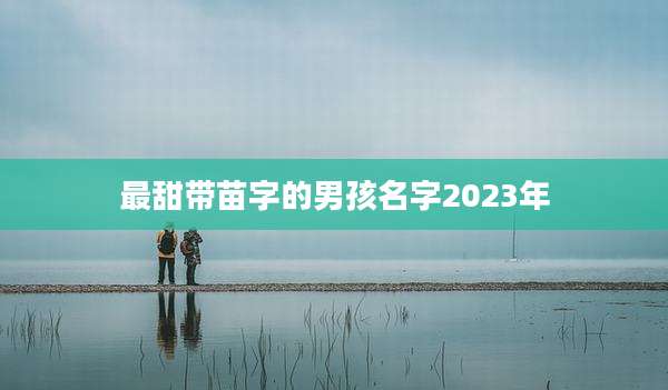 最甜带苗字的男孩名字2023年