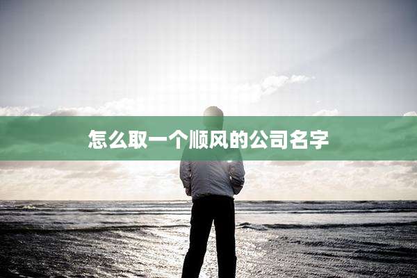 怎么取一个顺风的公司名字