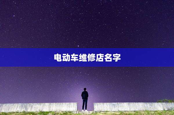 电动车维修店名字