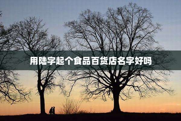 用陆字起个食品百货店名字好吗