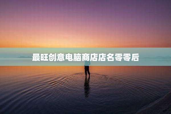 最旺创意电脑商店店名零零后