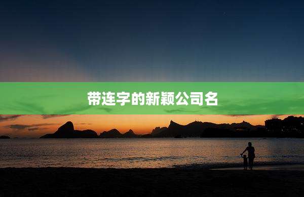 带连字的新颖公司名