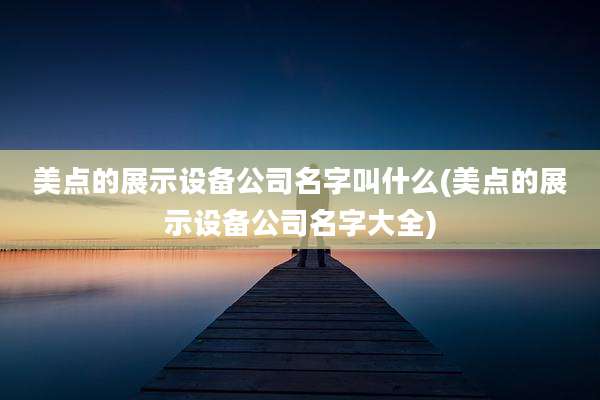 美点的展示设备公司名字叫什么(美点的展示设备公司名字大全)