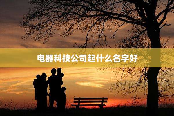 电器科技公司起什么名字好