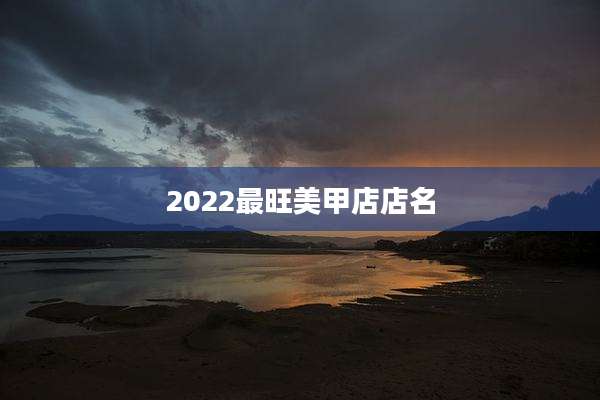 2022最旺美甲店店名