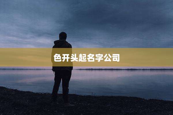 色开头起名字公司