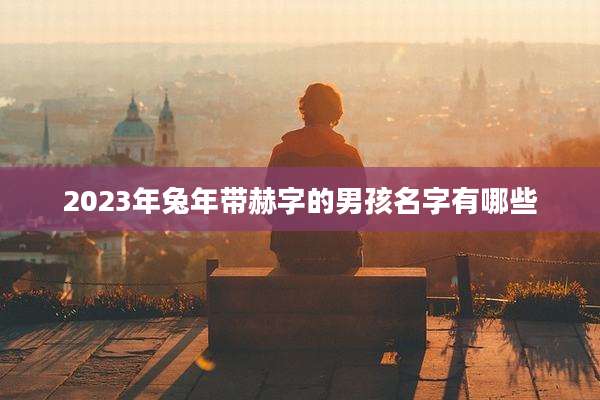2023年兔年带赫字的男孩名字有哪些