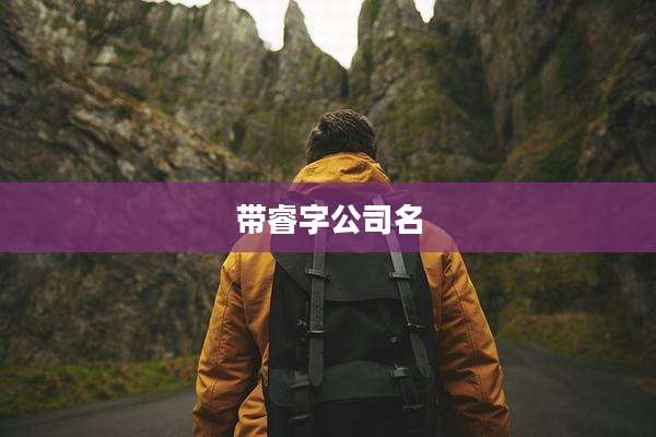 带睿字公司名