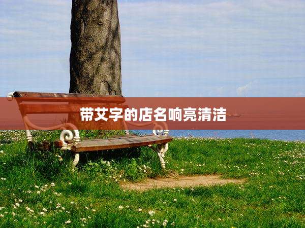 带艾字的店名响亮清洁