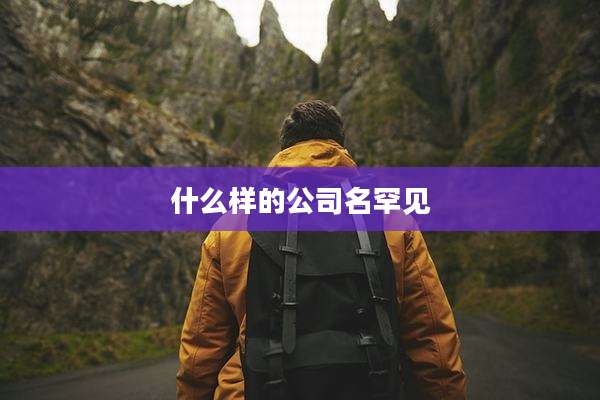 什么样的公司名罕见