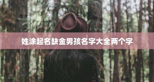 姓涂起名缺金男孩名字大全两个字