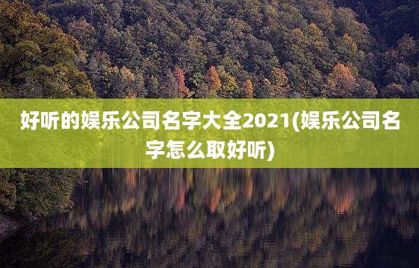 好听的娱乐公司名字大全2021(娱乐公司名字怎么取好听)