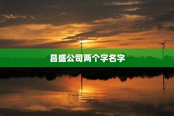 昌盛公司两个字名字