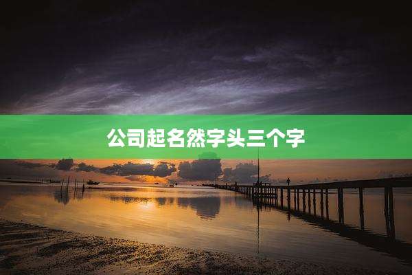 公司起名然字头三个字