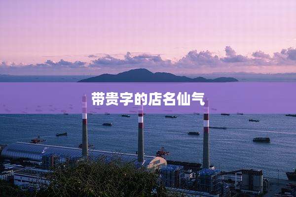 带贵字的店名仙气