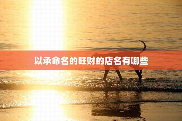 以承命名的旺财的店名有哪些