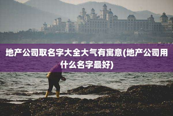 地产公司取名字大全大气有寓意(地产公司用什么名字最好)