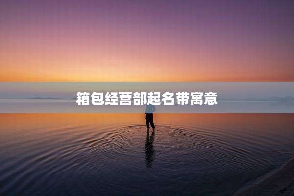 箱包经营部起名带寓意