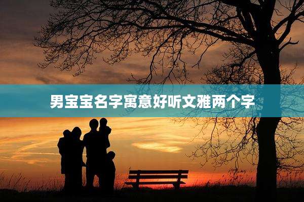 男宝宝名字寓意好听文雅两个字
