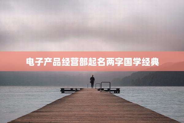 电子产品经营部起名两字国学经典