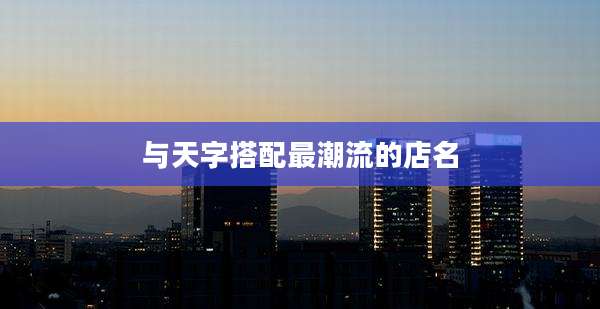 与天字搭配最潮流的店名