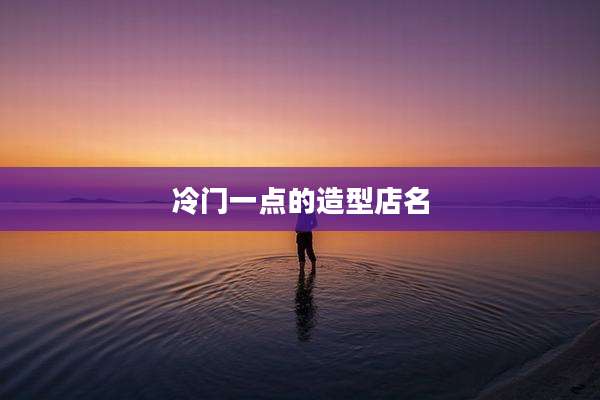 冷门一点的造型店名