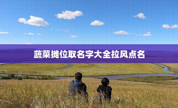 蔬菜摊位取名字大全拉风点名