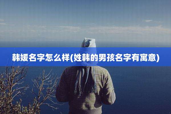 韩媛名字怎么样(姓韩的男孩名字有寓意)