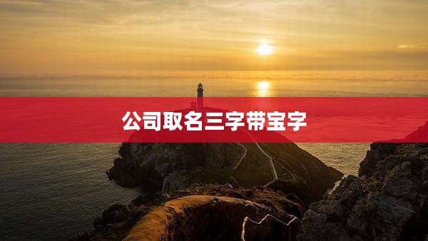 公司取名三字带宝字