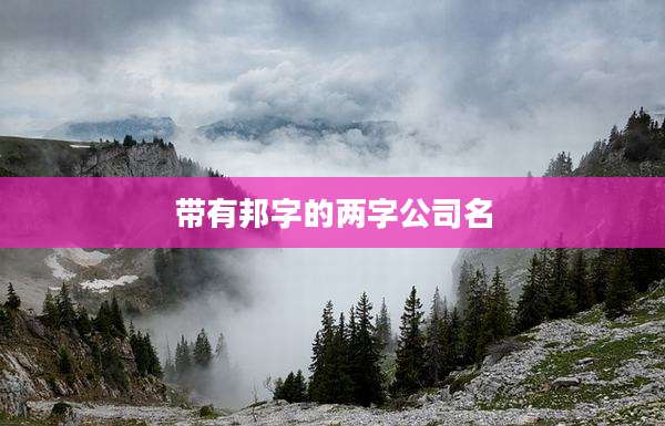 带有邦字的两字公司名
