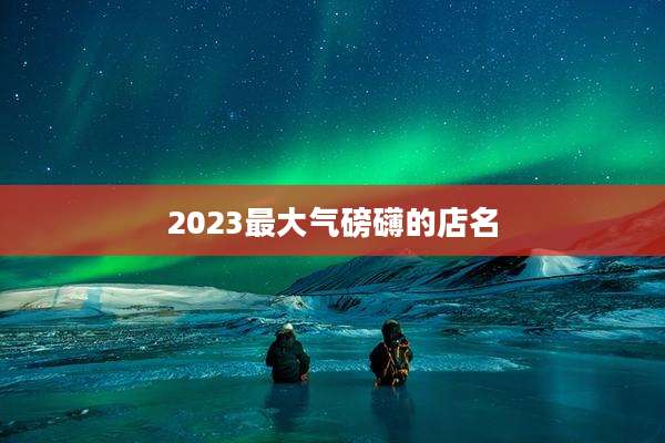 2023最大气磅礴的店名