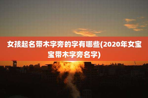 女孩起名带木字旁的字有哪些(2020年女宝宝带木字旁名字)