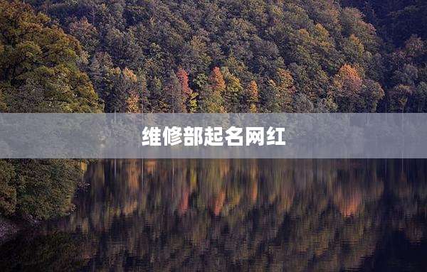 维修部起名网红