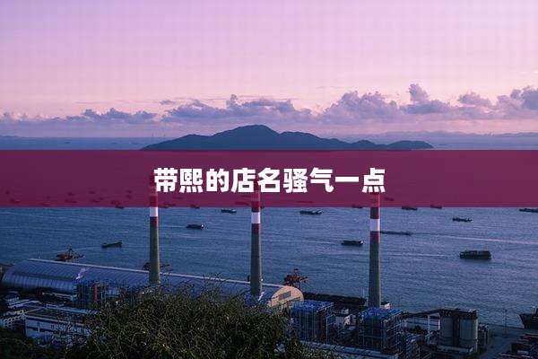 带熙的店名骚气一点