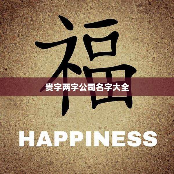 贵字两字公司名字大全