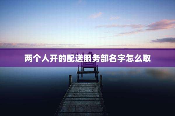 两个人开的配送服务部名字怎么取
