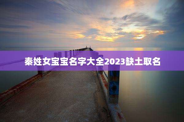 秦姓女宝宝名字大全2023缺土取名