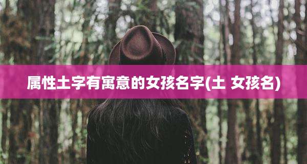 属性土字有寓意的女孩名字(土 女孩名)